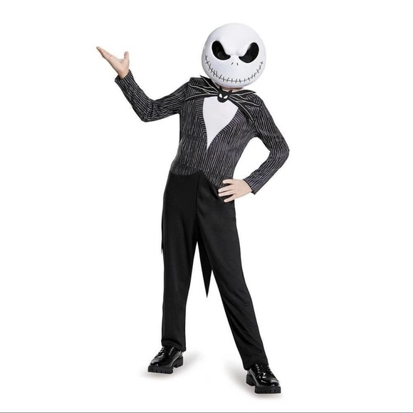 Other - Kids Skeleton Costume with Black and White Stripes